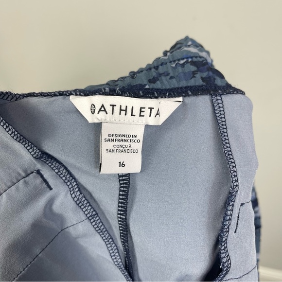 Athleta Avenue Printed Wide Leg Crop Pant in Allure Navy Plus Size 16 980443 NEW - Picture 5 of 13